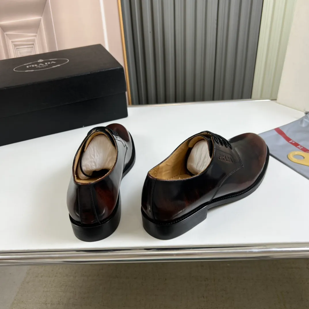 Men's shoes 💰520💰 Prada.PRADA men's business casual leather shoes, 1:1 shipment ⬆️Luxury and noble 👞All imported original brand leather, just to create a more comfortable wearing experience, upper: original open edge beaded cowhide ➕Imported full cow lining, original outsole ✔️36-45 (45 non-returnable)